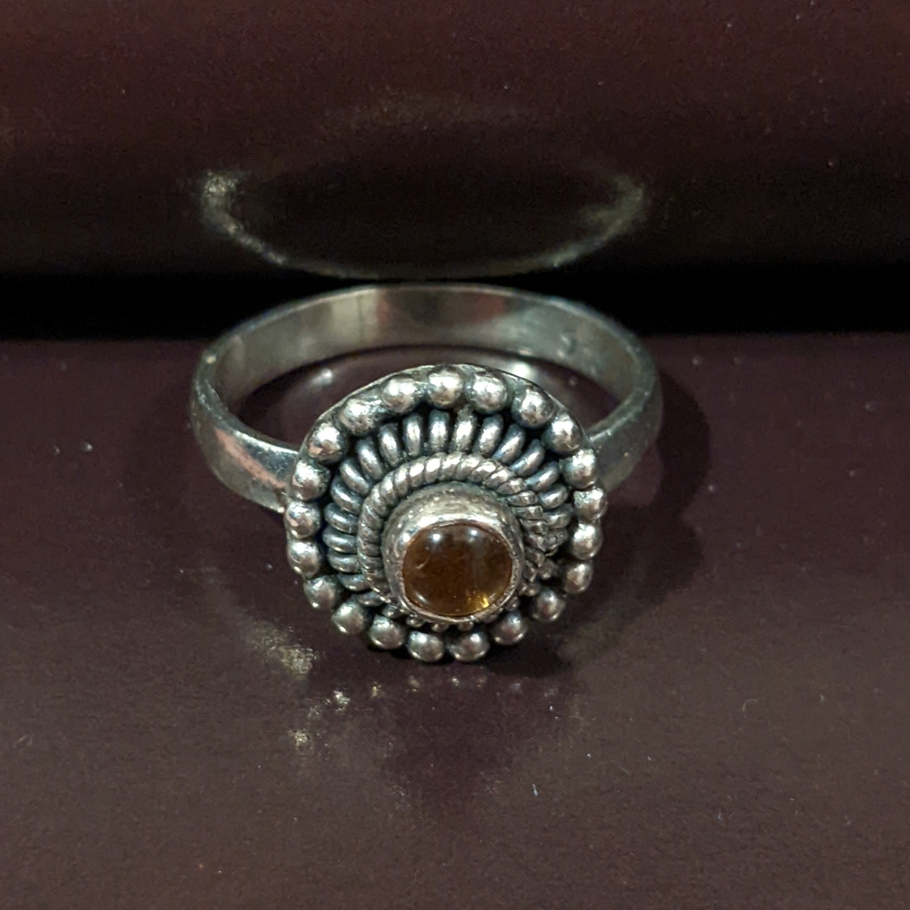Silver Ring With Small Stone - image 6